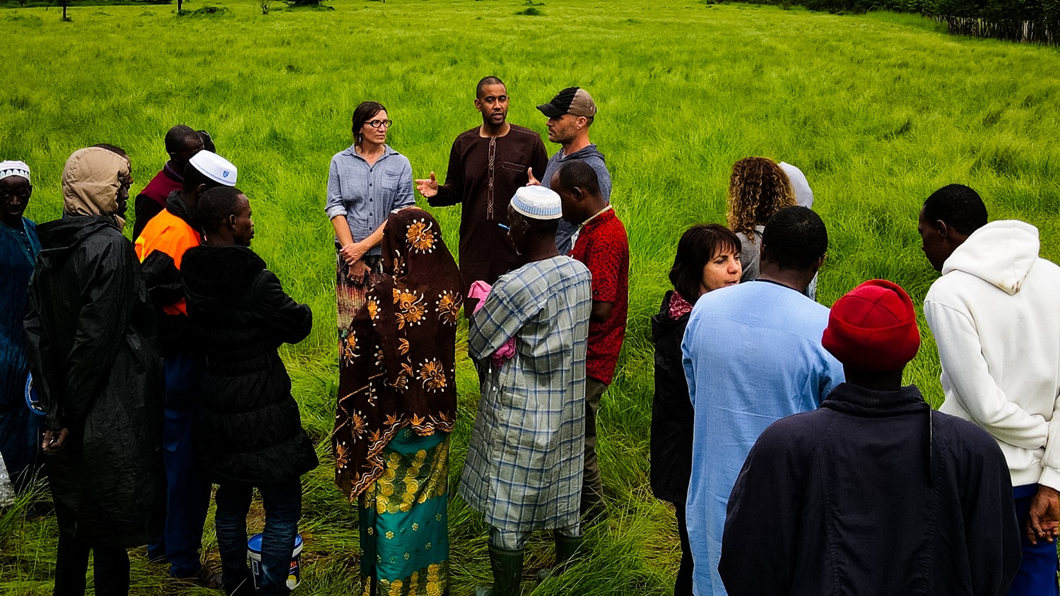 A group of farmers and leaders